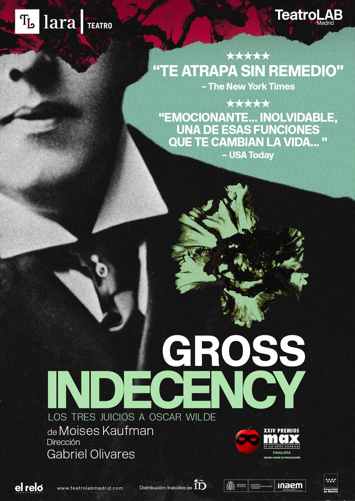 cartel Gross Indecency (Los tres juicios a Oscar Wilde)